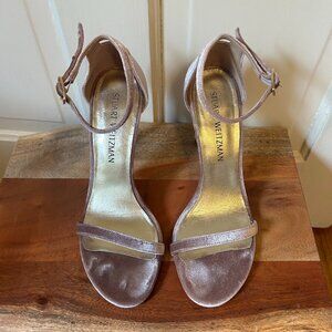 Stuart Weitzman Nudistsong in Candy Velvet, size 7.5